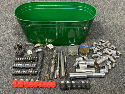 Various Size Sockets, Drill Bits and More