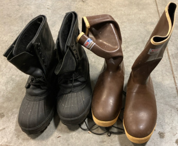 Neoprene Brown Waterproof Boots, & Black Snowboots