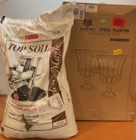 Lg Planters/Pots & Top Soil