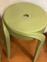 (5) Stackable Stools & Seat Cushions (Various Colors) - 4
