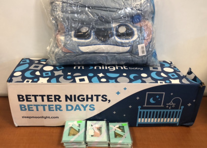 Better Nights Crib Mattress, Stich Blanket, “Poppin Bottles” Party Favor Bottle Openers (10)