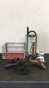Air Pump, Vice Grip, (2) Trailer Hitch, Doorknob With Electronic Lock