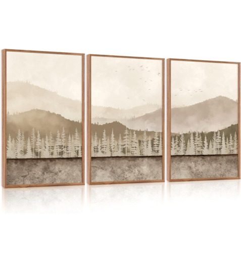 Beautiful 3 Piece Wall Art, & (4) Blackout Blinds