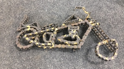 Bicycle Chain Motorcycle Sculpture