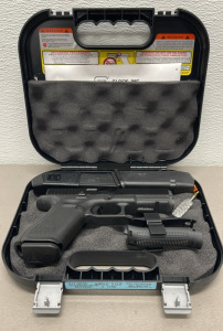 Glock Model 17 Gen 5 9mm Caliber, Semi Automatic Pistol In Original Case And Two Extra Magazines And Quick Loader