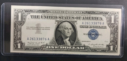 (1) 1957A Silver Certificate One Dollar Bill