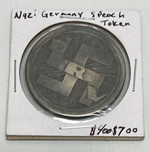 1936 Nazi Germany Olympic Token Round