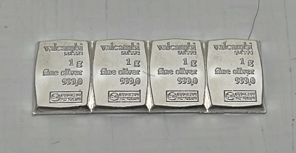 (4) 1 Gram 999.9 Fine Silver Bars