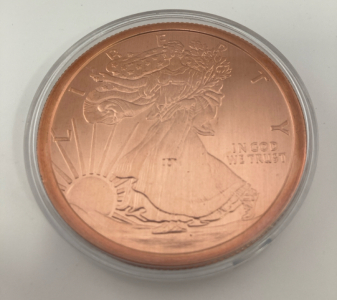 5 oz Copper Paperweight Round &ldquo;Walking Liberty&rdquo;
