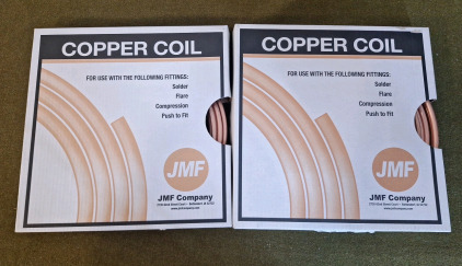 (2) Rolls Of 1/4" OD Copper Tubing (1) 10-Foot (1) 20-Foot