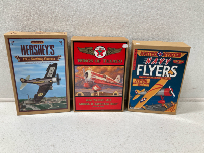 (3) Collectible Replica Airplanes