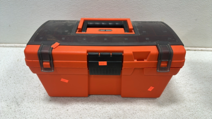 Black & Decker Toolbox/TackleBox Filled with Various Fishing Supplies