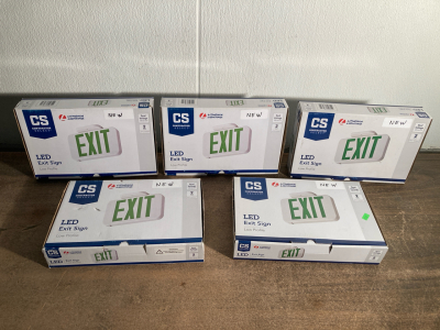 (5) LED Exit Signs