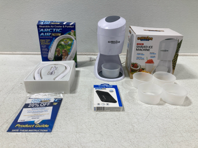 Hawaiian Shaved Ice Machine, Personal Air Cooler & Purifier & Pocket Juice Portable Charging Battery