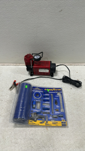 SuperFlow MV-50 Mini Air Compressor/Jump Starter, Goodyear Air Accessory Kit