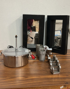 (2) Mirrors W/Light Bar (Works) (1) J.H. Benders Original Magnetic Hub Attaching Gauge & More