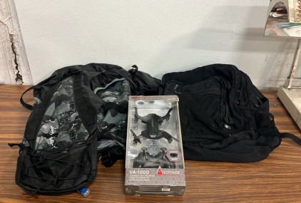 (1) Voyage Aeronautics VA-1000 Drone (1) Outdoor Products Hiking Backpack W/ 3.0 Liters Water Bag & More
