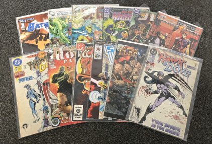 (9) DC Comics, (3) Assorted- Justice League, Hawk & Dove, Batwing And More