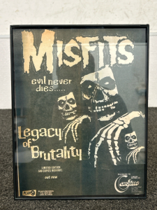 Punk Rock The Misfits Legacy of Brutality Framed Tecord Release Ad