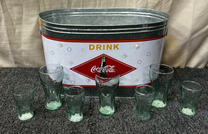 Coco-Cola Glasses, And Bin