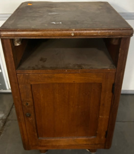 Side Table With Lockable Door