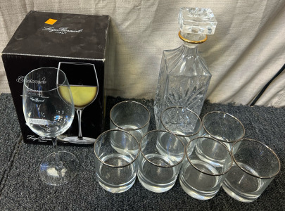 Wine Glass Set, Decanter, Glasses