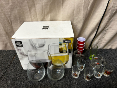 Wine Glasses, And Shot Glasses