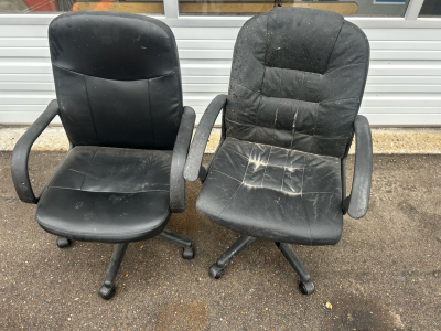 (2) Black Office Chairs