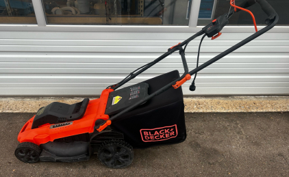 Orange Black An Decker Lawn Mower