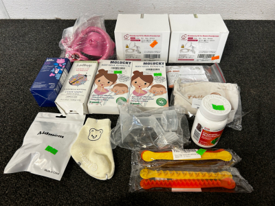 Breast Pump Kit, Baby Nasal Aspirator, Baby Socks, Chewable Multivitamin, And More