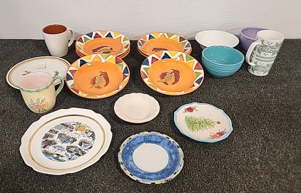 Various Bowls Plates and Coffee Mugs...