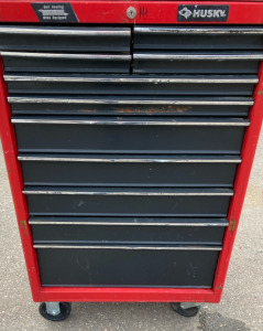 Large Rolling Husky Toolbox With Some Tools Included