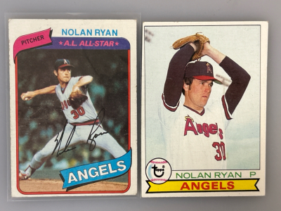 (2) Vintage Nolan Ryan Baseball Cards