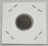 1853 Seated Liberty Dime (With Arrows) (Carded) - 2