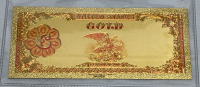 99.9 24k Carat Gold Flake“The Treasury Of The United States” One Hundred Dollars In Gold Coin Banknote W/ C.O.A. - 3