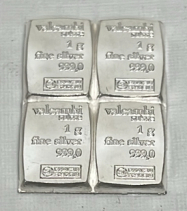 (4) 1 Gram 999.9 Fine Silver Bars