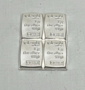 (4) 1 Gram 999.9 Fine Silver Bars