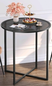 (1) Saygoer Glass Dining Table - Black [SP8]