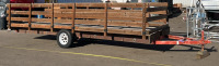 24’ Single Axle Wooden Floor Stake Bed Trailer - 3