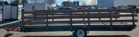 24’ Single Axle Wooden Floor Stake Bed Trailer - 6