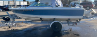 (1) 18’ White and Blue Fishing Boat with Johnson 90 Motor (1) EZ Loader 20’ Single Axle Trailer - 5