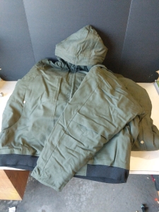 (3) Steelguard Jackets Canvas Green Hooded 3XL-Long (r6)