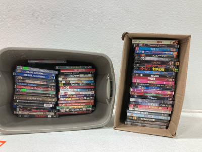 Box of 61 Assorted DVD Movies