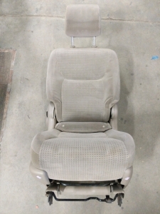 (1) Adjustable Car Seat - Beige Fabric w/ Headrest