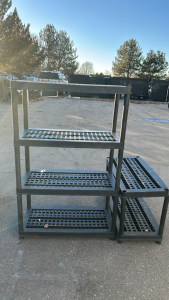 Indoor collapsible shelving unit