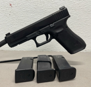 Glock Model 17 Gen 5 9mm Caliber, Semi Automatic Pistol W/ Original Hard Case, And Two Extra Magazines,