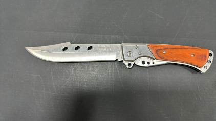 6" Blade Extra Long Stainless Steel Folding Survival Knife With Sheath
