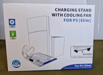 (1) Charging Stand W/Cooling Fan For Sony PS-5 Slim