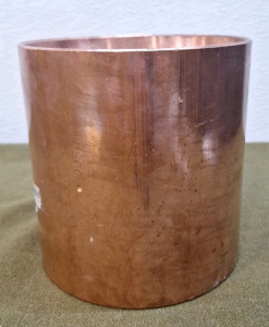 (1) 6.5 x 6.5 Inch Copper Coupler W/ Stop