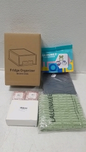 (1) Fridge Organizer (1) Crochet For Beginner Set (2) Multipurpose Bronzer (1) Neck Strap and More!
